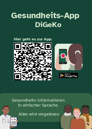 DiGeKo App Flyer (Gesundheitsinformationen einfach zugänglich)