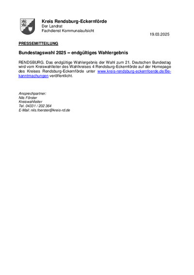 Pressemitteilung Wahlergebnis als PDF-Dokument
